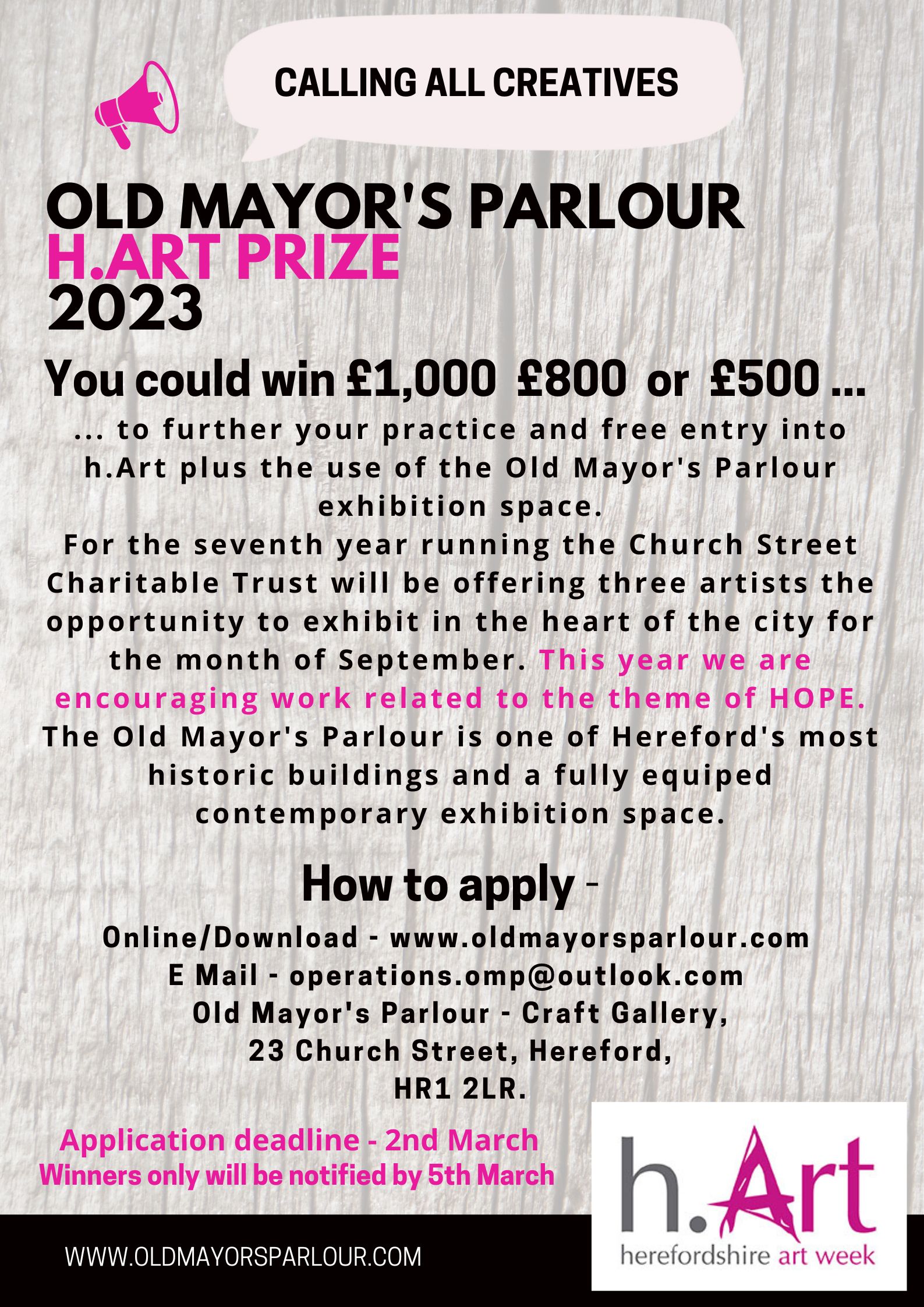 Old Mayors Parlour H Art Prize 2023